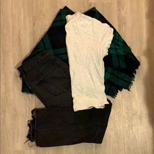 *$10 basics* frayed jeans